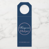 Navy Blue Pink Wedding Hangover Helper Label Hasht (Voorkant)