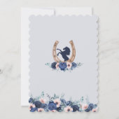 Navy Blue Pink Westerne Boots Charro Quinceanos Kaart (Achterkant)