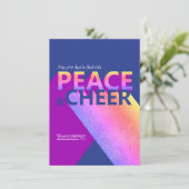 Navy Blue, Pink, Word Art Company Holiday Kaart (Staand voorkant)