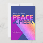 Navy Blue, Pink, Word Art Company Holiday Kaart (Voorkant)