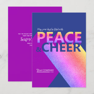 Navy Blue, Pink, Word Art Company Holiday Kaart