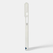 Navy Blue Pioenrozen iPhone Hoesje (Achterkant / Links)
