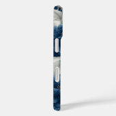 Navy Blue Pioenrozen iPhone Hoesje (Achterkant / Rechts)