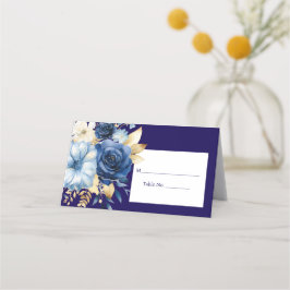 Navy Blue Place Card Guest Table No. Response Kaar Plaatskaartje