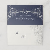 Navy Blue Place Card Plaatskaartje (Buitenkant ongevouwen)