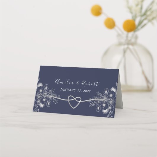 Navy Blue Place Card Plaatskaartje (Achterkant)