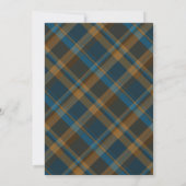 Navy Blue Plaid Frame Ramadan Iftar Invitation Kaart (Achterkant)