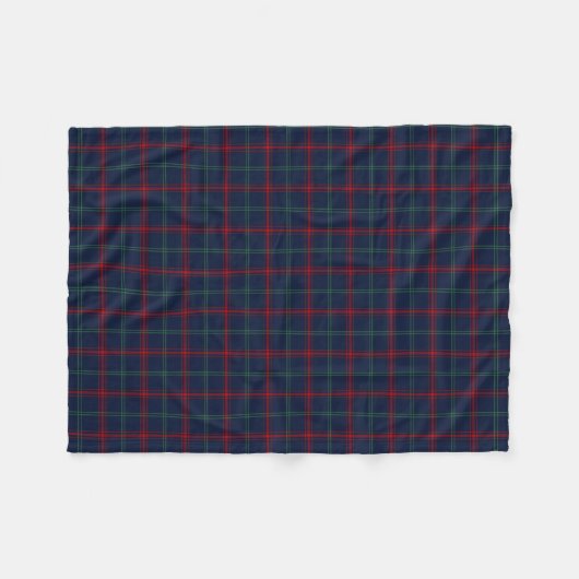 Navy Blue Plaid Lynch Tartan Fleece Deken (Voorkant (Horizontaal))