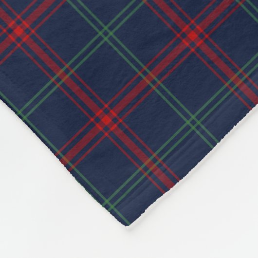 Navy Blue Plaid Lynch Tartan Fleece Deken (Hoek)