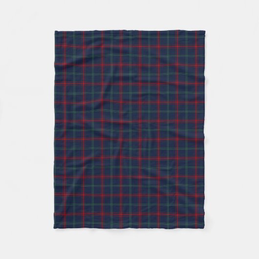 Navy Blue Plaid Lynch Tartan Fleece Deken (Voorkant)