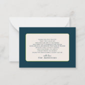 Navy Blue Plaid Teddy Bear Baby shower Bedankt Notitiekaartje (Achterkant)