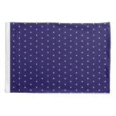 Navy-Blue Polka-Dot Kinderen Monogram Kussensloop (Achterkant)
