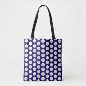 Navy Blue Polka Dot Monogram Tas (Voorkant)