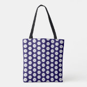 Navy Blue Polka Dot Monogram Tas (Achterkant)
