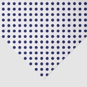 Navy Blue Polka Dot on White Tissue Paper Tissuepapier (Detail)