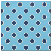 Navy Blue Polka Dot Pattern on Light Blue Fabric Stof (Swatch)