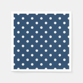Navy Blue Polka Dot Servet (Voorkant)