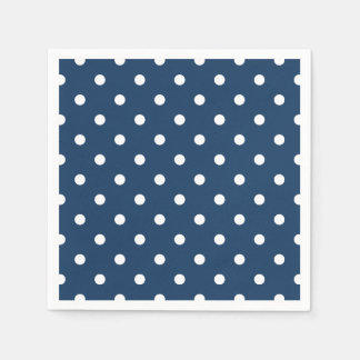 Navy Blue Polka Dot Servet