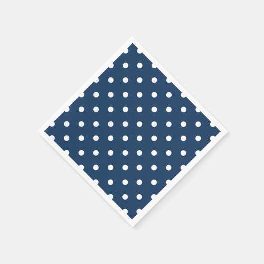 Navy Blue Polka Dot Servet (Hoek)