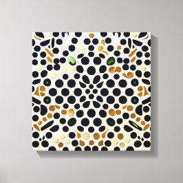 Navy Blue Polka Dots: Gold en Emerald Accents Canvas Afdruk