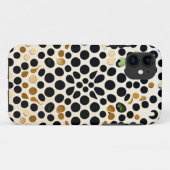 Navy Blue Polka Dots: Gold en Emerald Accents Case-Mate iPhone Case (Achterkant (horizontaal))