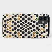 Navy Blue Polka Dots: Gold en Emerald Accents Case-Mate iPhone Case (Achterkant (horizontaal))