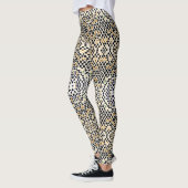 Navy Blue Polka Dots: Gold en Emerald Accents Leggings (Links)