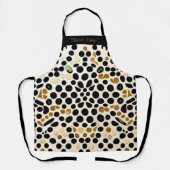 Navy Blue Polka Dots: Gold en Emerald Accents Schort (Voorkant)