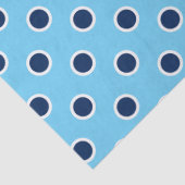 Navy Blue Polka Dots on Light Blue Tissue Paper Tissuepapier (Detail)