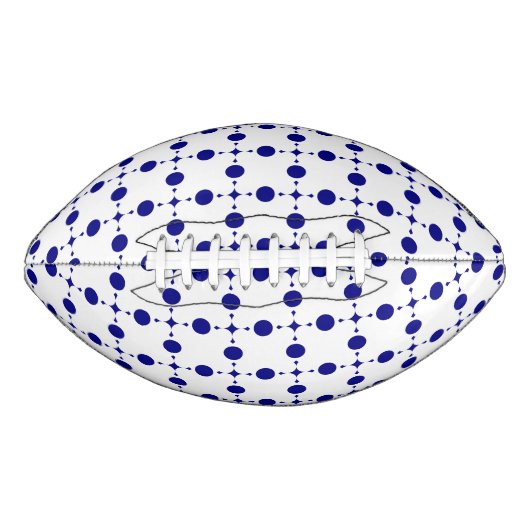 Navy Blue Polka Dots, Polka Dot Pattern, Stippen American Football (Voorkant)