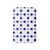 Navy Blue Polka Dots, Polka Dot Pattern, Stippen Badmat (Voorkant Verticaal)