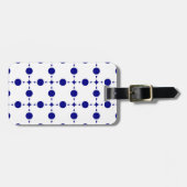 Navy Blue Polka Dots, Polka Dot Pattern, Stippen Bagagelabel (Voorkant horizontaal)