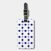 Navy Blue Polka Dots, Polka Dot Pattern, Stippen Bagagelabel (Voorkant verticaal)