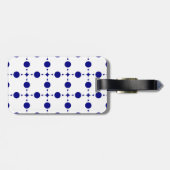 Navy Blue Polka Dots, Polka Dot Pattern, Stippen Bagagelabel (Achterkant horizontaal)