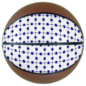 Navy Blue Polka Dots, Polka Dot Pattern, Stippen Basketbal (Voorkant)