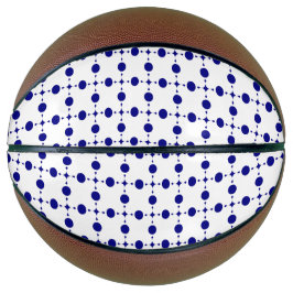Navy Blue Polka Dots, Polka Dot Pattern, Stippen Basketbal