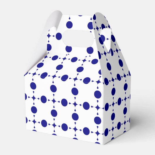 Navy Blue Polka Dots, Polka Dot Pattern, Stippen Bedankdoosjes (Voorkant Zijde)