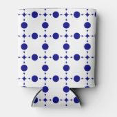 Navy Blue Polka Dots, Polka Dot Pattern, Stippen Blikjeskoeler (Voorkant)