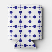 Navy Blue Polka Dots, Polka Dot Pattern, Stippen Blikjeskoeler (Achterkant)