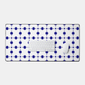 Navy Blue Polka Dots, Polka Dot Pattern, Stippen Bureaumat (Keyboard & Muis)