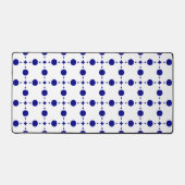 Navy Blue Polka Dots, Polka Dot Pattern, Stippen Bureaumat (Voorkant)