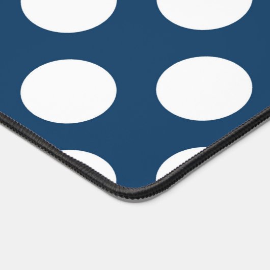 Navy Blue Polka Dots, Polka Dot Pattern, Stippen Bureaumat (Hoek)