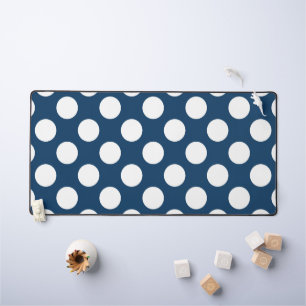 Navy Blue Polka Dots, Polka Dot Pattern, Stippen Bureaumat