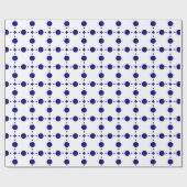 Navy Blue Polka Dots, Polka Dot Pattern, Stippen Cadeaupapier (Vlak)