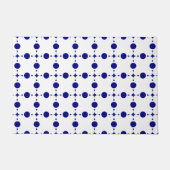 Navy Blue Polka Dots, Polka Dot Pattern, Stippen Deurmat (Voorkant)