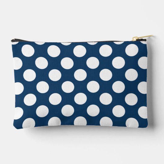 Navy Blue Polka Dots, Polka Dot Pattern, Stippen Etui (Achterkant)