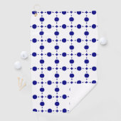 Navy Blue Polka Dots, Polka Dot Pattern, Stippen Golfhanddoek (Insitu)