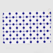 Navy Blue Polka Dots, Polka Dot Pattern, Stippen Golfhanddoek (Horizontaal)
