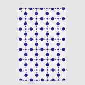 Navy Blue Polka Dots, Polka Dot Pattern, Stippen Golfhanddoek (Voorkant)