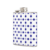 Navy Blue Polka Dots, Polka Dot Pattern, Stippen Heupfles (Links)